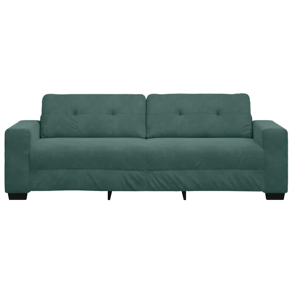 Sofa with Cushion Dark green Velvet